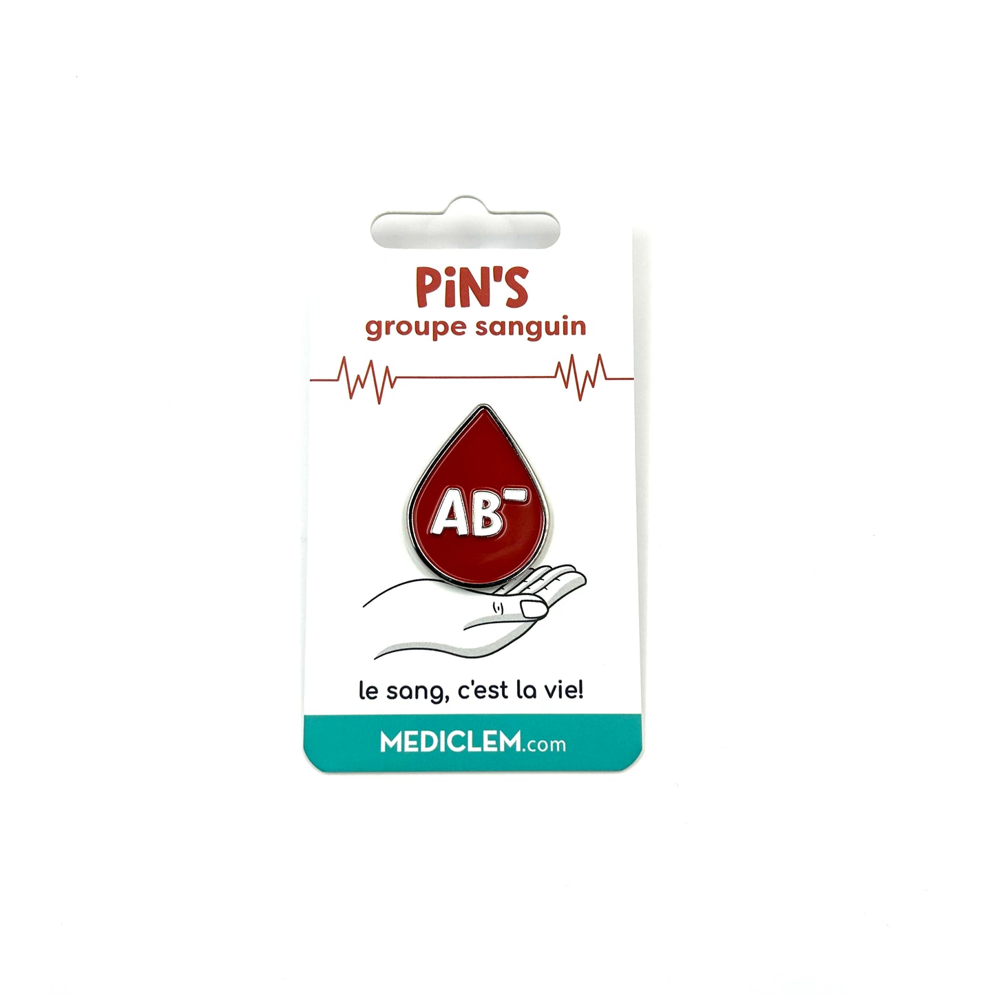 Pin's groupe sanguin AB-