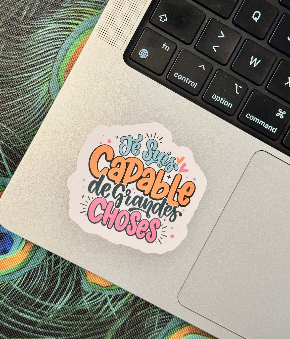 Sheet of 5 POSITIVE THINKING stickers
