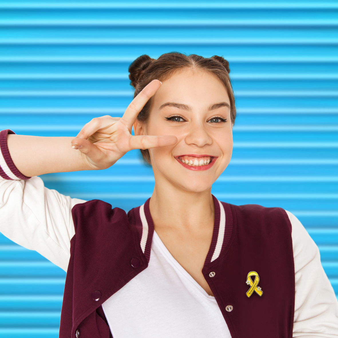 Pin's RUBAN JAUNE PAILLETE - ENDOMETRIOSE