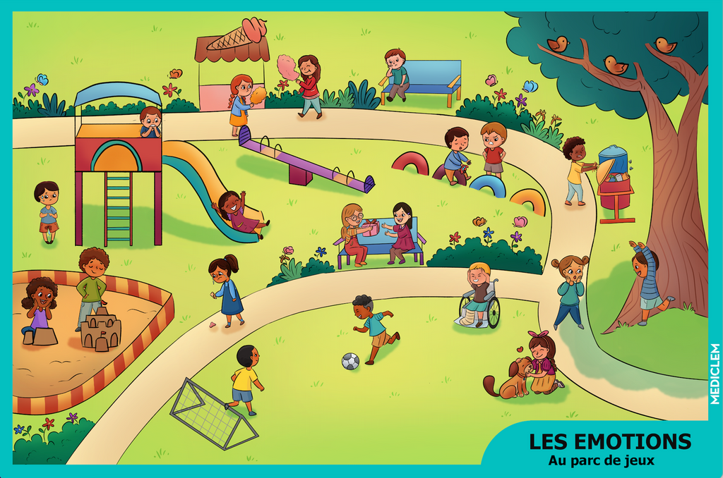 Poster et Livret LES EMOTIONS - Au parc de jeux