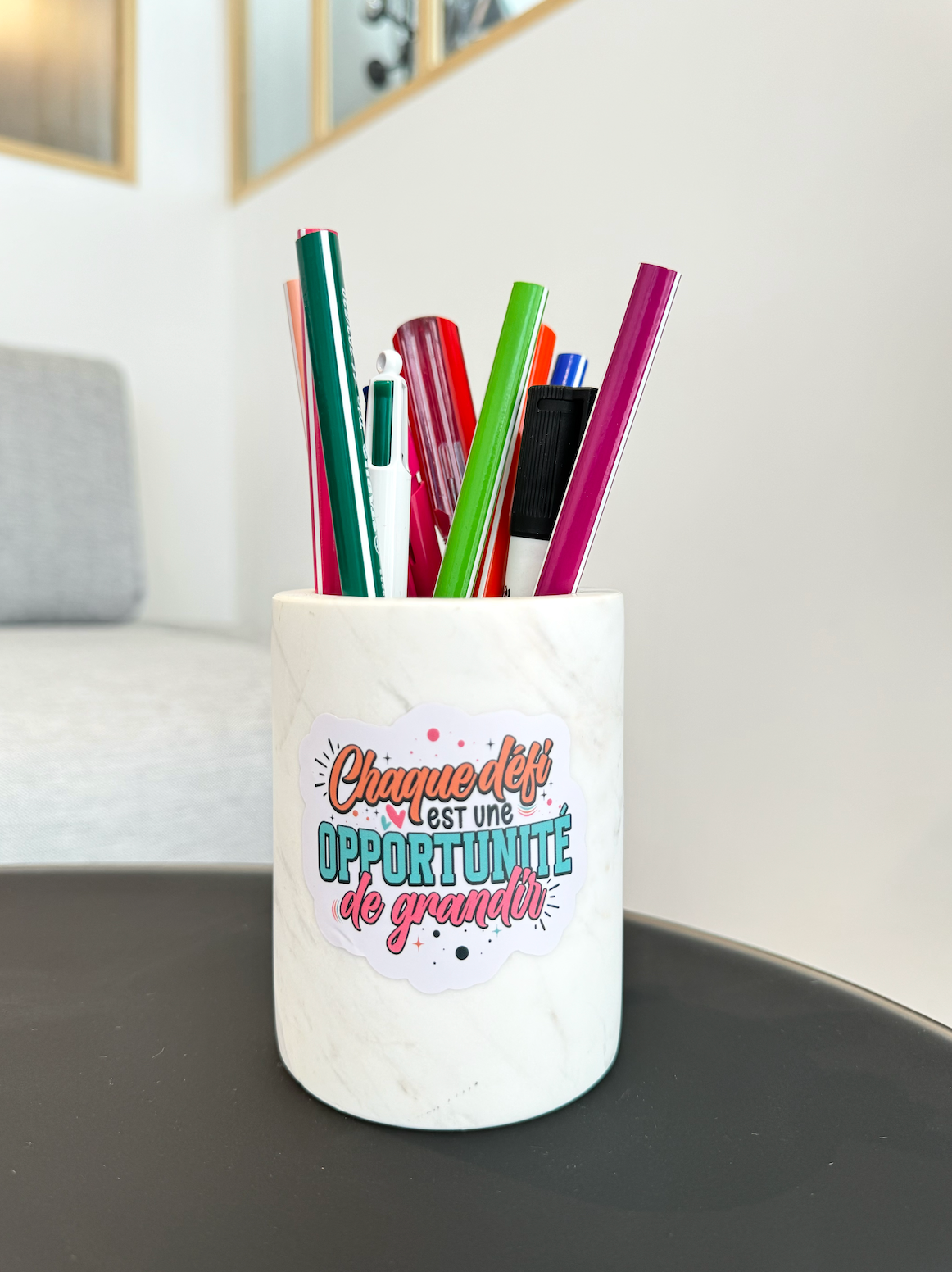 Planche de 5 stickers PENSEE POSITIVE