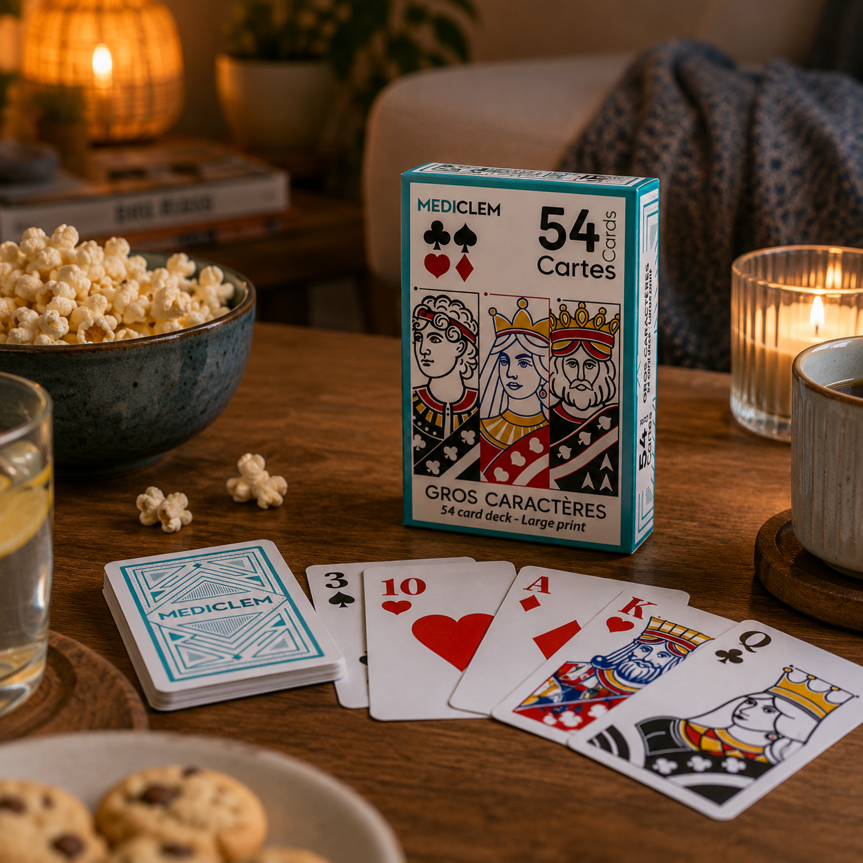 Jeu de cartes classique GROS CARACTERES