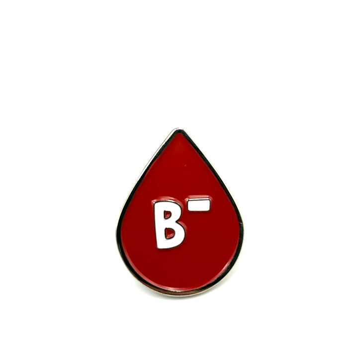 Blood type B- pin