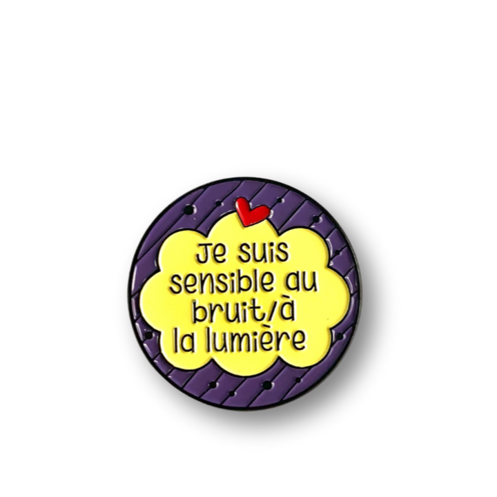 Pin's SOY SENSIBLE AL RUIDO/LUZ