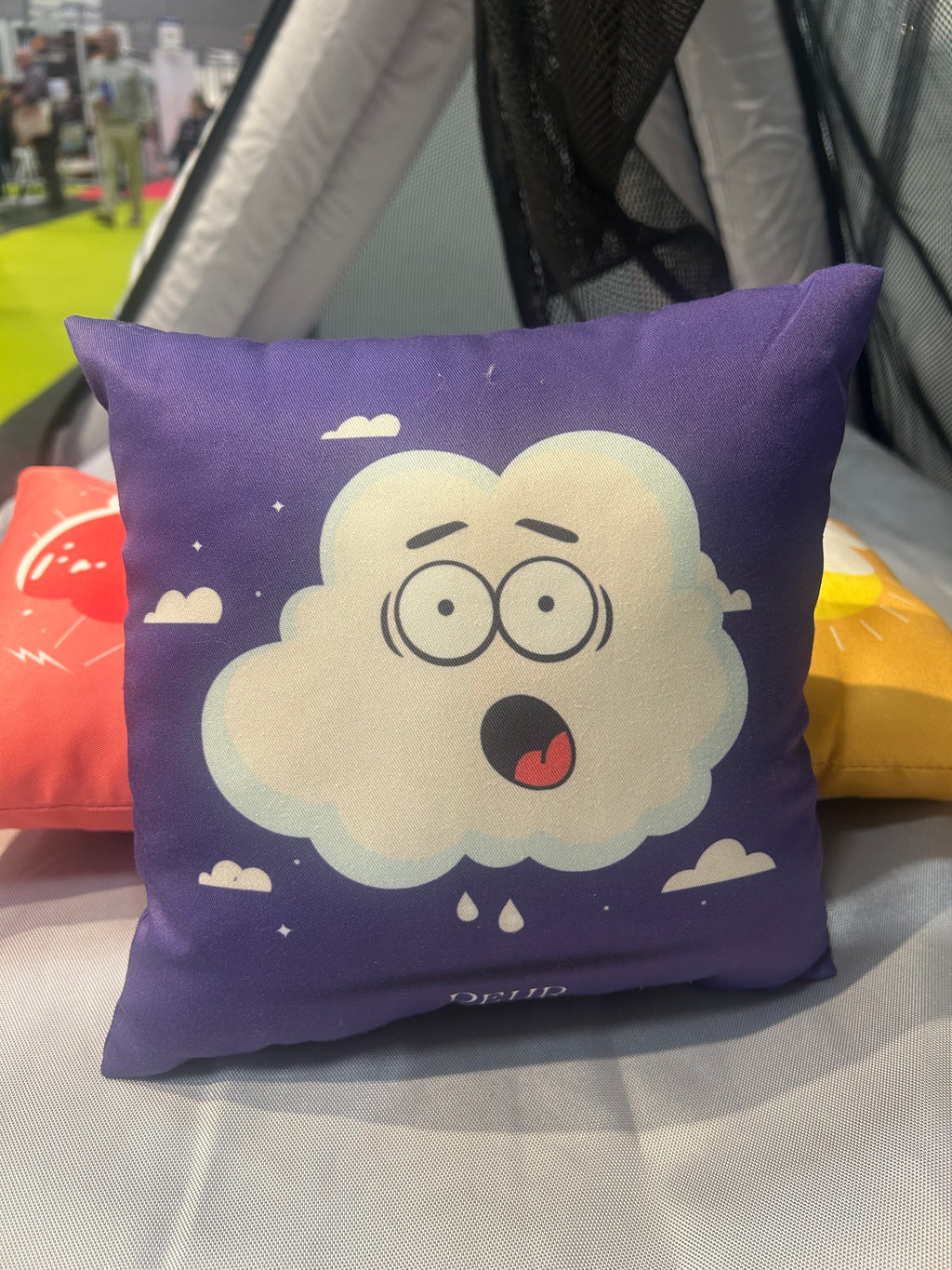 LOT DE 4 COUSSINS EMOTIONS JOIE, COLERE, TRISTESSE, PEUR