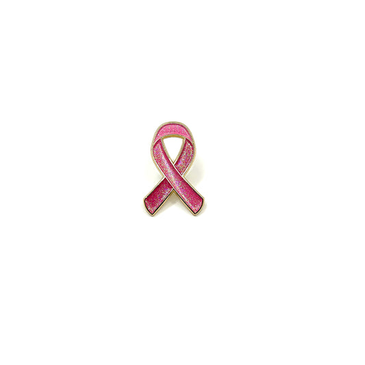 Pin's RUBAN ROSE PAILLETÉ- Cancer du sein